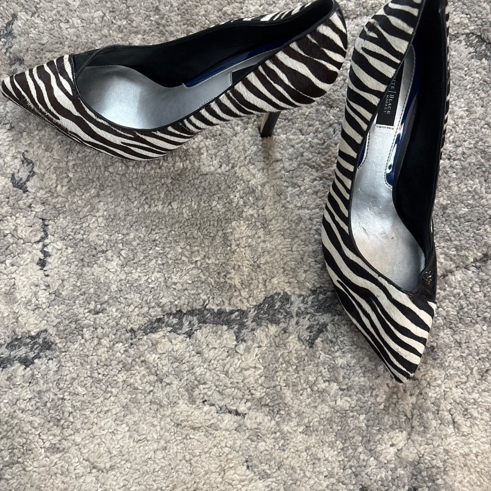 White House Black Market Zebra Stripe Heels
